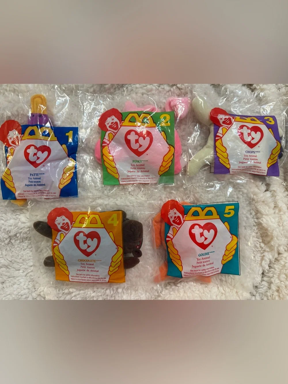 *NWT*  1996 McDonald’s Happy Meal Beanie Babies, complete set of 10.